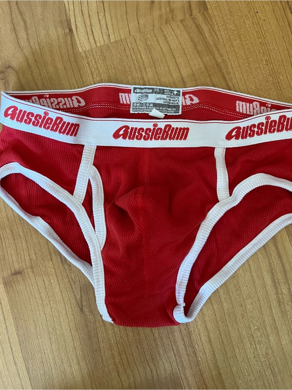 AussieBum Classics Red and White Men's Briefs
